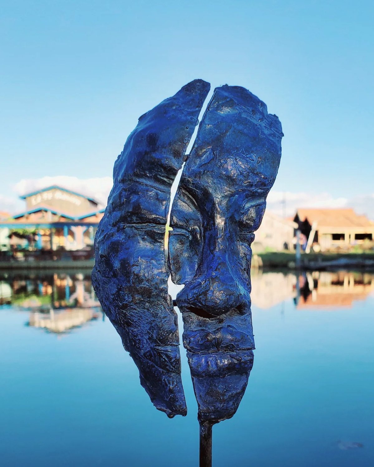 Visage en bronze, série FragMents, Peïo